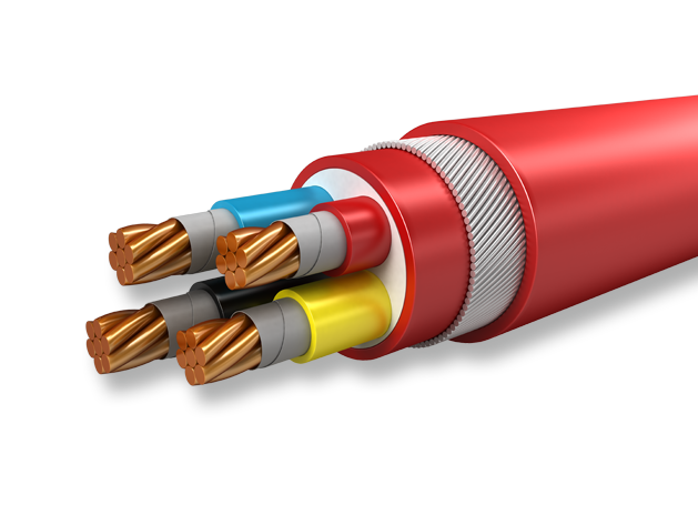 Power Cable LV - 0.6/1 kV Multi-core cables, XLPE insulated, wire armoured with copper conductor