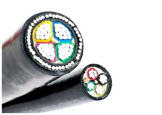 Power Cable LV - 0.6/1 kV Multi-core cables, XLPE insulated, wire armoured with aluminum conductor
